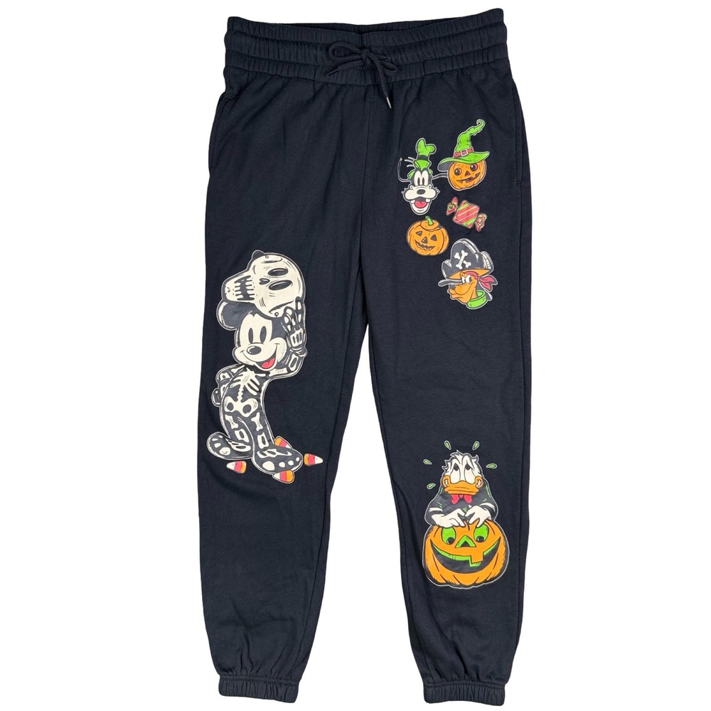 Freeze Disney Mickey Friends Halloween Jogger Pants XS Skeleton Pumpkin